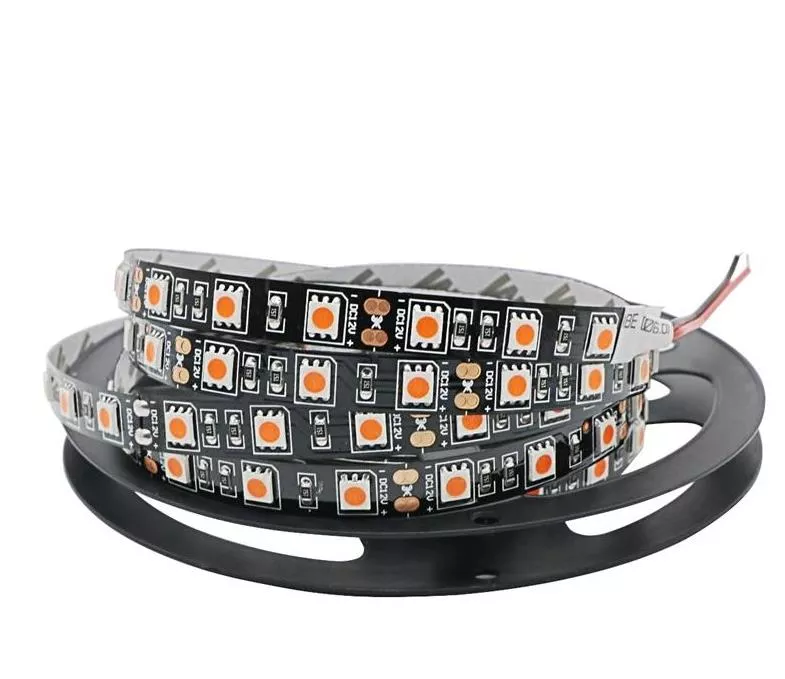 black pcb 5m led strip652